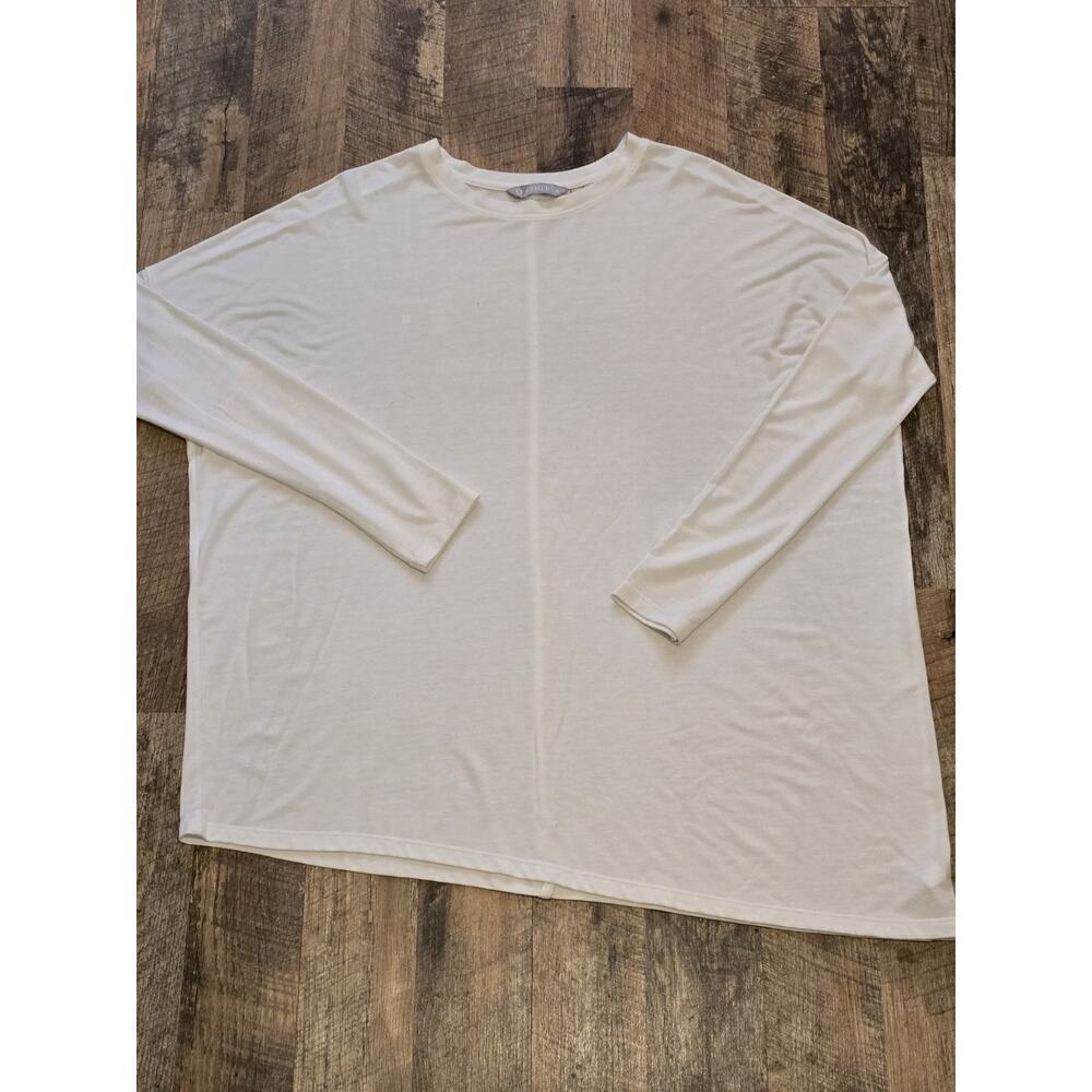 Athleta Cloudlight Restore Asymmetrical White Long Sleeve Top Womens Size ST